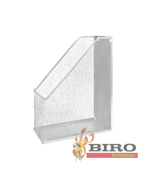 Suport vertical din metal, tip plasa, argintiu